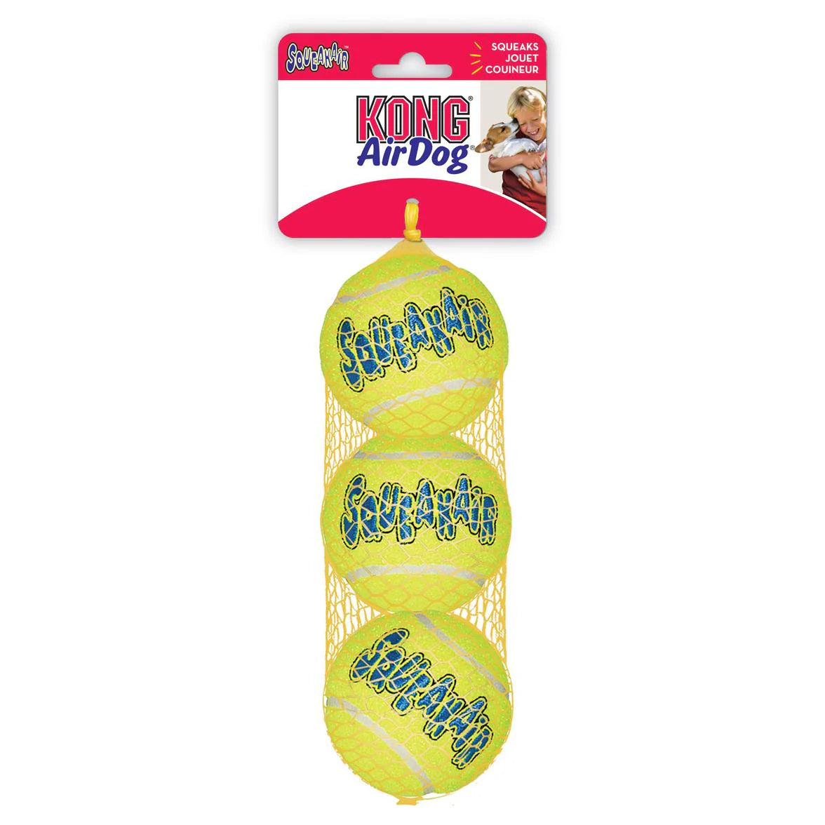 KONG Airdog Squeaker Balls (3pk) - Medium