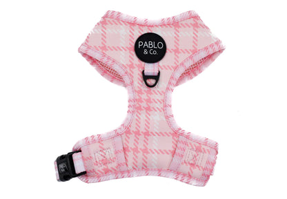 Pink Houndstooth - Adjustable Harness