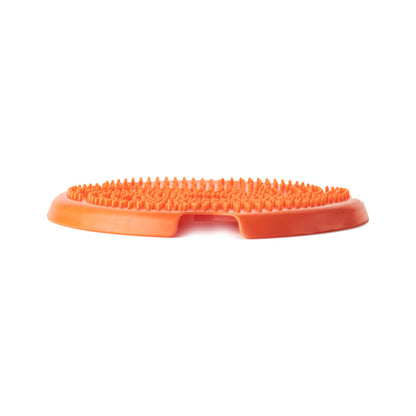 SPIN Interactive 2-in-1 Slow Feeder Lick Pad & Frisbee for Dogs - Orange